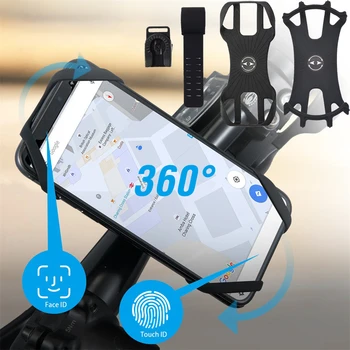 Универсальный Держатель Велосипедного телефона с возможностью поворота на 360 градусов Видеорегистратор GPS Подставка Велосипедный Кронштейн Регулируемый Противоударный Держатель Велосипедного мобильного Телефона Для MTB