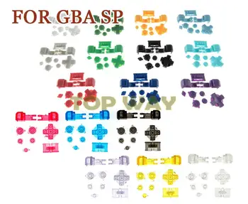 1 комплект 17 цветов Красочный Сменный набор ключей Замена Для GameBoy Advance SP GBA SP Кнопки Full R L A B D-Накладка Сплошная Прозрачная