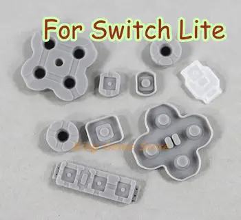 1 комплект Объемной мощности Слева справа Комплект резиновых накладок для контроллера Nintendo Switch NS Lite Замена кнопки из проводящей силиконовой резины