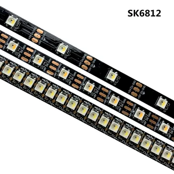 1 М 2 М 3 М 4 М 5 М SK6812 RGBW (Аналог WS2812B) 4 В 1 30/60/144 светодиода / пикселей / м; Индивидуальная адресуемая светодиодная лента DC5V