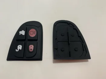 1 шт. новой сменной резиновой накладки для дистанционного ключа Jaguar X S XF с 4 кнопочным брелоком в виде ракушки Без логотипа, пустые автомобильные аксессуары и автозапчасти