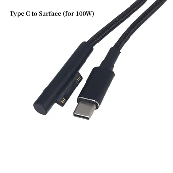 100 Вт USB Type C 5A PD Блок Питания Зарядное Устройство Адаптер Кабель для зарядки Microsoft Surface Pro 7/6/5/4/3/GO/BOOK Ноутбук 1/2