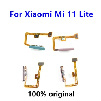 100% Оригинал Для Xiaomi Mi 11 Mi11 Lite Датчик Отпечатков пальцев Клавиша Возврата Домой Кнопка Меню Гибкий Ленточный Кабель Черный Белый Синий Зеленый