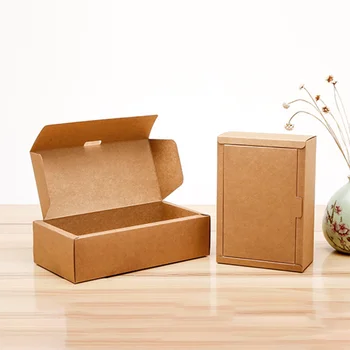10шт Подарочных коробок из Крафт-бумаги, Картонная коробка для Свадебной вечеринки, упаковка мыла ручной работы, коробка для чая, Подставка для чая