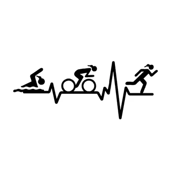 15 см LHEART BEAT LINE Для триатлона, плавания, бегунок, товары для велосипедов, автомобилей, солнцезащитные кремы и водонепроницаемые наклейки для мотоциклов, наклейки из ПВХ