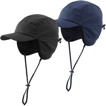2 упаковки Зимней мужской шапки, теплая плюшевая зимняя шапка-ушанка, водонепроницаемые ушанки, Бейсболка, Охотничья Лыжная шапка, Ветрозащитная шапка