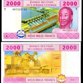 2002 Конго 2000 франков Оригинальные банкноты UNC (Fuera De uso Ahora Collectibles)
