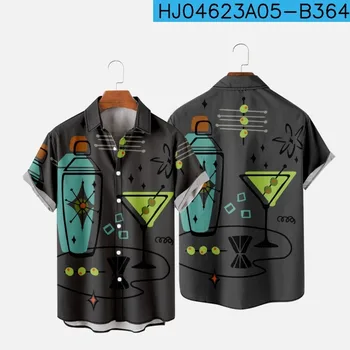 2023 Летний пляжный отдых Рубашка с короткими рукавами Креативная рубашка с 3D-принтом Мужская рубашка Досуг Покупки Персонализированная рубашка