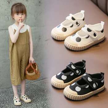 2023 Новая весенне-летняя детская обувь для девочек ярких цветов, детские повседневные парусиновые кроссовки, мягкие кроссовки для малышей, детская обувь