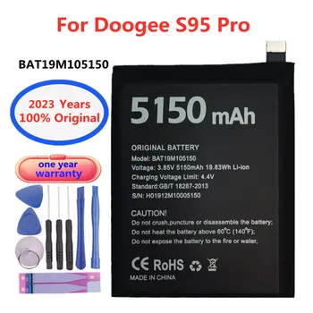 2023 Новый Аккумулятор Doogee S95 Pro 5150 мАч Для Doogee S95 Pro BAT19M105150 100% Оригинальные Литий-Ионные Аккумуляторы Batteria