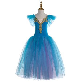 2023 Синие Профессиональные балетные юбки Розовые для взрослых женских костюмов Длинные юбки-пачки Одежда для танцев с лебедями