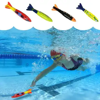 4шт, Торпеда для дайвинга, игрушка для игры в подводный бассейн, спортивный тренировочный инструмент на открытом воздухе для маленьких Детей, игрушка для плавания