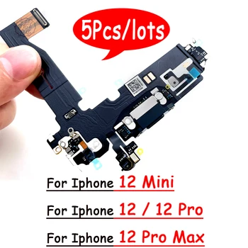 5 шт./лот Оригинал для iPhone 12 Pro Max 12 Mini 12 Pro USB-порт зарядного устройства Гибкий кабель док-станция для зарядного устройства с разъемом Micro