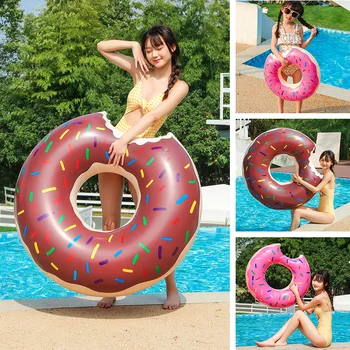60-сантиметровое надувное кольцо для плавания с пончиком, гигантская игрушка-поплавок для бассейна, игрушка для бассейна, украшение вечеринки, подставки для бара, Подставки для вечеринок