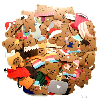 60шт Корейских наклеек с граффити в виде медведя Каваи, сделай САМ, Альбом для вырезок, блокнот, канцелярские принадлежности, Стационарное украшение, наклейка для детских подарков