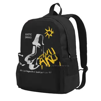 Aku Aku-Лас-Вегас, Невада, Рюкзак для студенческого школьного ноутбука, дорожная сумка Tiki