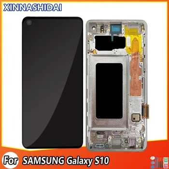 AMOLED НОВЫЙ 6,1-Дюймовый ЖК-дисплей Для Samsung Galaxy S10 Экран дисплея S10 SM-G973A G973F/DS G973A Замена сенсорного экрана ЖК-дисплея