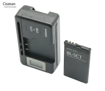 Ciszean 1050 мАч BL-5CT BL 5CT BL5CT Сменный Аккумулятор + ЖК-зарядное Устройство Для Nokia 5220 5220XM 6730 C5 6330 6303i C5-00 C6-01 C3-01