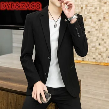 DYB & ZACQ Новая корейская версия мужского делового повседневного пиджака Slim Small Suit, однослойный пиджак для костюма 4XL 5XL