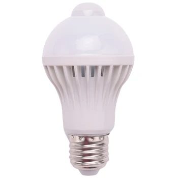 E27 Светодиодная Лампа С Датчиком Движения LED PIR Лампа с Датчиком Движения Globe Bulb Light Лампа 5 Вт