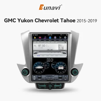 Eunavi Android 11 2DIN Tesla Style для GMC Yukon Chevrolet Tahoe 2015-2019, радиоплеер, мультимедиа, автонавигация Carplay