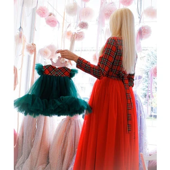 FOCUSNORM/ Рождественское Платье Принцессы из 2 цветов Для Маленьких девочек, Наряды от 1 до 6 лет, Кружевное Платье-пачка с оборками и рукавами в стиле Пэчворк