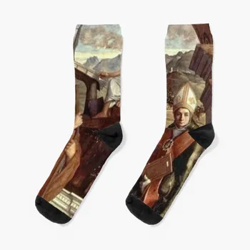 Giovanni Bellini 'St. Иероним, святой Христофор и св. Носки Augustine' 1513, мужские носки в стиле ретро, комплект детских носков
