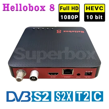 Hellobox 8 DVB-плеер Hellobox8 С автоматическим питанием, Встроенный WiFi DVB-S2 S2X T2/C H.265 HEVC