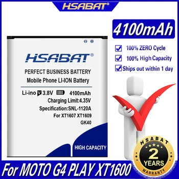 HSABAT 4100 мАч для GK40 MOT1609BAT M0T1609BAT Аккумулятор для MOTOROLA MOTO G4 PLAY XT1600 XT1609 XT1607 XT1676, XT1677, XT1700, XT1750