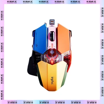 Inphic PG6 RGB Игровая Мышь USB Проводная Металлическая Научно-Фантастическая Мышь В Механическом Стиле Геймерский Компьютер Офисный Ноутбук Аксессуары Подарок