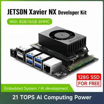 Jetson Xavier NX Developer Kit Встроенная плата разработки SUB AI с официальным модулем ядра NVIDIA, охлаждающий вентилятор для периферийных вычислений