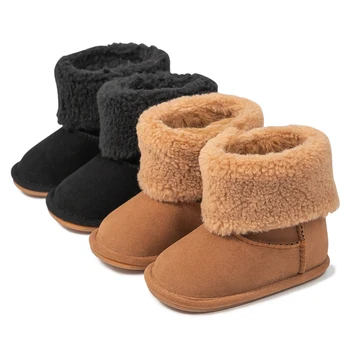 KIDSUN/ теплые зимние ботинки; обувь для маленьких девочек; ботинки на мягкой подошве; ботинки для новорожденных; обувь для маленьких девочек и мальчиков от 0 до 18 месяцев