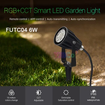 Miboxer 6w RGB + CCT Smart LED Garden Light FUTC04 AC100 ~ 240V IP66 Водонепроницаемый светодиодный светильник для наружного освещения сада