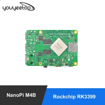 NanoPi M4B 2 ГБ DDR3 Rockchip RK3399 Двухканальная двойная камера WiFi-5G, поддержка Android 8.1 Ubuntu Lubuntu, совместимая с RPi B3 +