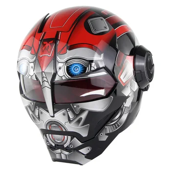 SOMAN Шлем Железного Человека Откидной мотоциклетный полнолицевой шлем в стиле робота Мотоциклетный шлем Casco Monster Одобрение шлема DOT