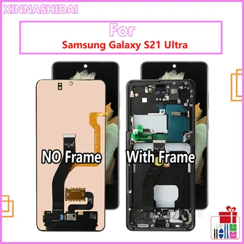 Super AMOLED ЖК-Дисплей Для Samsung Galaxy S21 Ultra 5G G998 G998F/DS G998U G998U1 G998W Дисплей с Сенсорным экраном В сборе