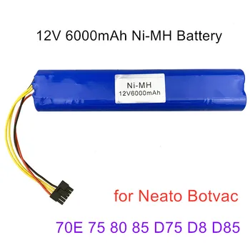 Аккумуляторная батарея робота-пылесоса 12V Ni-MH 6000mah для Neato Botvac 70e/75/D75/80/85/ D85 и т. Д