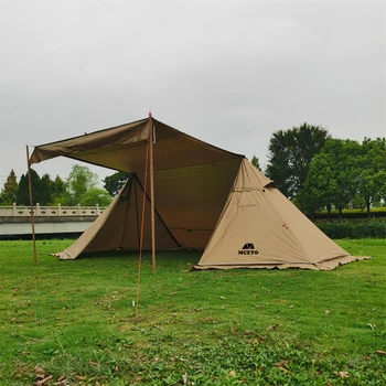 Водонепроницаемая палатка для кемпинга Jack 4, Сезонная палатка на открытом воздухе с плитой, Ветрозащитный Семейный Солнцезащитный козырек, Туристическое Пляжное снаряжение