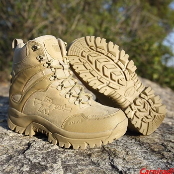 Высококачественные военные тактические ботинки для улицы в пустыне, мужские высокие армейские кроссовки для скалолазания в джунглях, мужская прогулочная треккинговая обувь