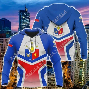 Гордый герб Филиппин, 3D Принт, толстовка на молнии, Мужской пуловер, толстовка с капюшоном, Джерси, спортивный костюм, верхняя одежда, пальто Повседневное