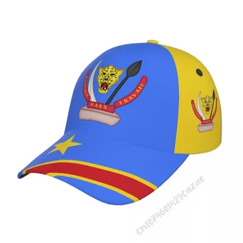 Демократическая Республика Конго Флаг страны ДРК 3D Печать Летняя бейсболка от солнца Дышащая Регулируемая Мужская Женская уличная шляпа