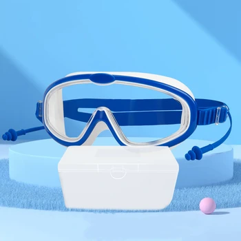 Детские плавательные очки Водонепроницаемые Регулируемые очки для плавания с защитой от запотевания и ультрафиолета, Очки для дайвинга, серфинга, Детские беруши