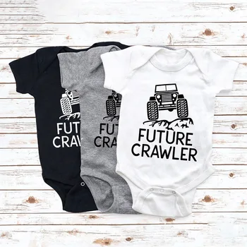 Детское боди Future Crawler, забавный комбинезон для младенцев, одежда для мальчиков и девочек, боди для малышей с короткими рукавами для бездорожья, подарок Newbron