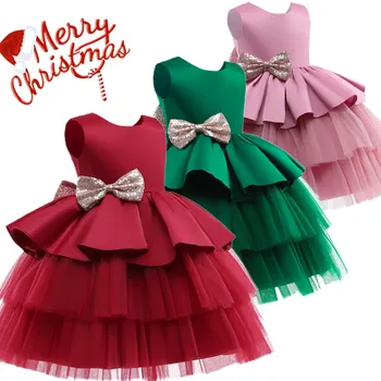 Детское рождественское платье для девочек 1 3 5 лет, детское вечернее платье для новогодних костюмов, Одежда для девочек, вечернее платье для малышей, праздничное платье для малышей