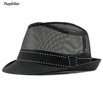 Джазовая шляпа с выдалбливаемым верхом, летние Шляпы-котелки, Классическая версия шляп, повседневная пляжная шляпа для мужчин и женщин