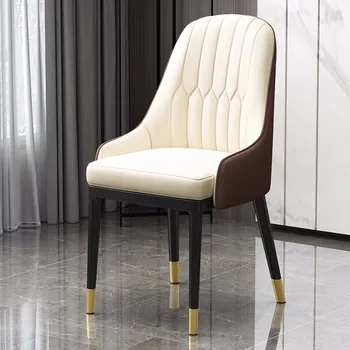Дизайнерский стул со спинкой для скандинавской столовой, удобное кресло для современных взрослых, подушка для сиденья в гостиничной спальне, Набор аксессуаров для стола и стула