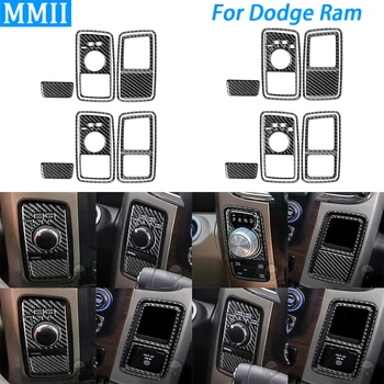Для Dodge Ram 1500 2013-2015, отделка панели кнопок из углеродного волокна 4WD, Отделка интерьера автомобиля, Аксессуары для модернизации, наклейка