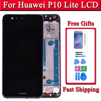 Для Huawei P10 Lite ЖК-дисплей и Дигитайзер сенсорного экрана в сборе с рамкой WAS-LX2J, WAS-LX2, WAS-LX1A, WAS-L03T Nova Youth LCD