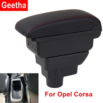 Для Opel Corsa D Автомобильный подлокотник Коробка Аксессуары для Стайлинга автомобилей Коробка для хранения Центральной консоли Большое Пространство USB Зарядка