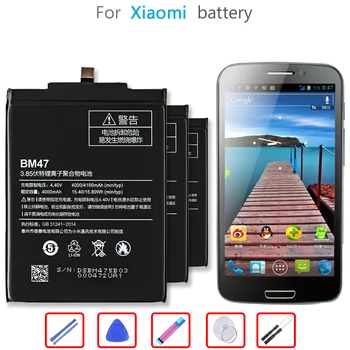 Для Xiao mi BM47 Аккумулятор для Xiaomi Redmi 3 3S 3X3 Pro Redmi 4X Hongmi 3 S 4 X BM 47 для Redmi3 Redmi3S 4000 мАч с freeTools